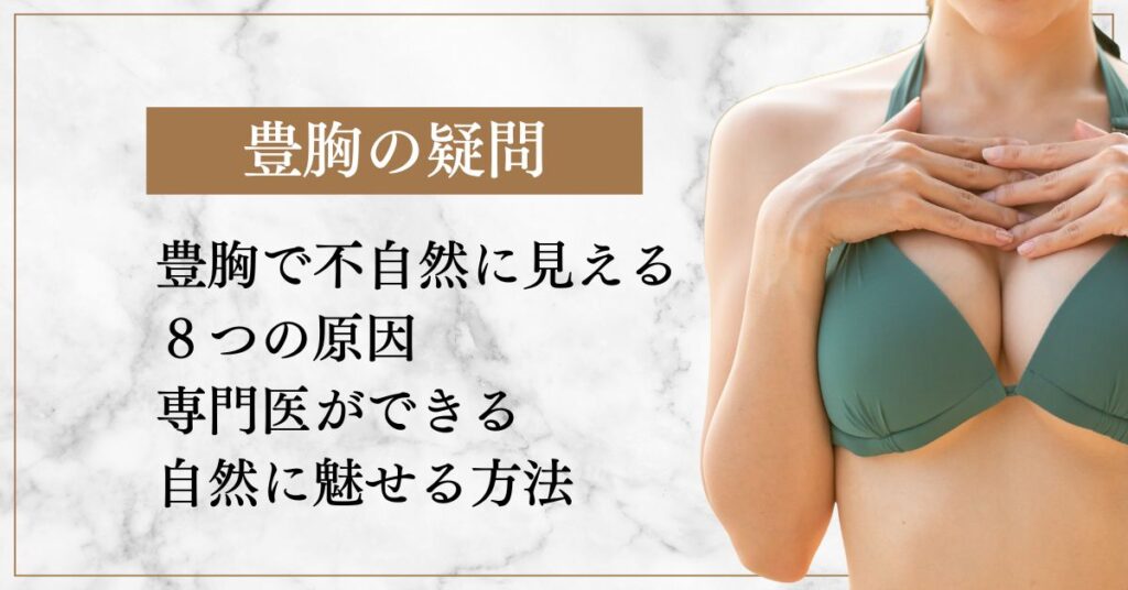豊胸で不自然に見える８つの原因と専門医ができる自然に魅せる方法