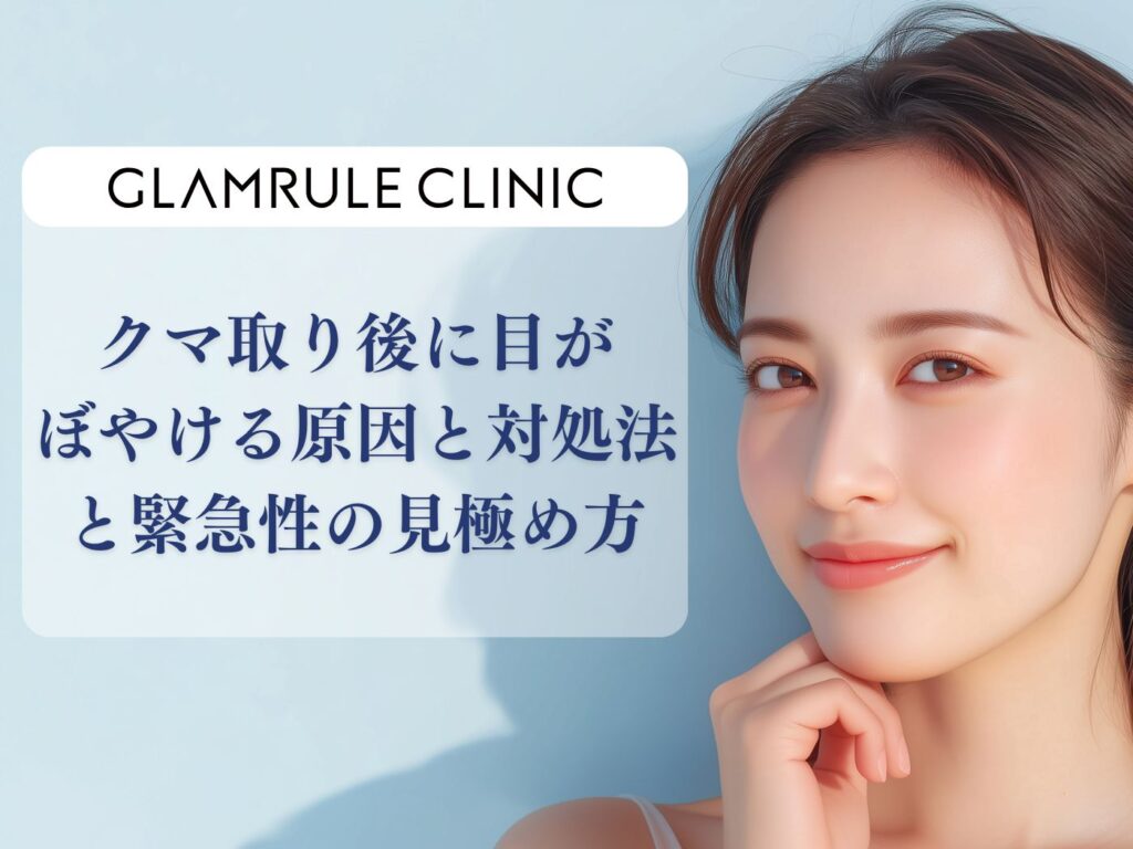 クマ取り 目がぼやける