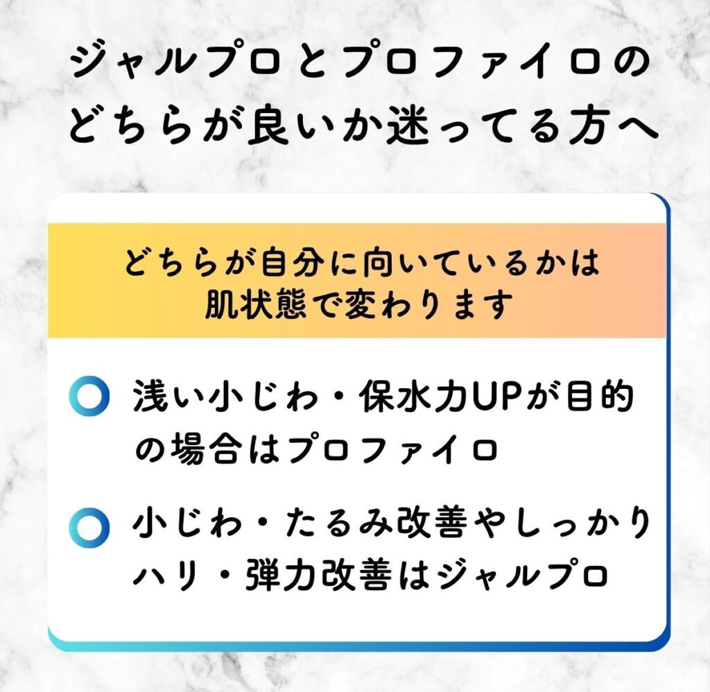 ジャルプロ プロファイロ 違い