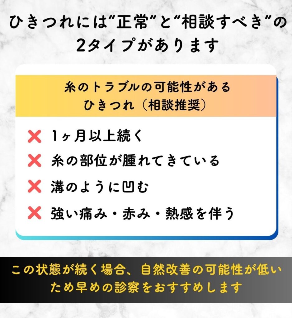 糸リフト ひきつれ
