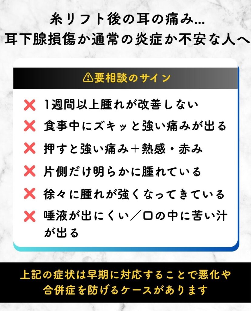 糸リフト 耳下腺損傷