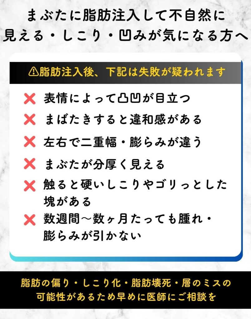 まぶた 脂肪注入 失敗