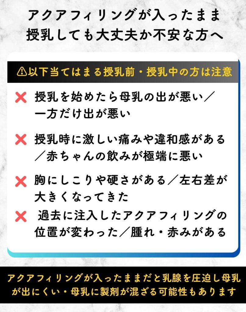 アクアフィリング 授乳