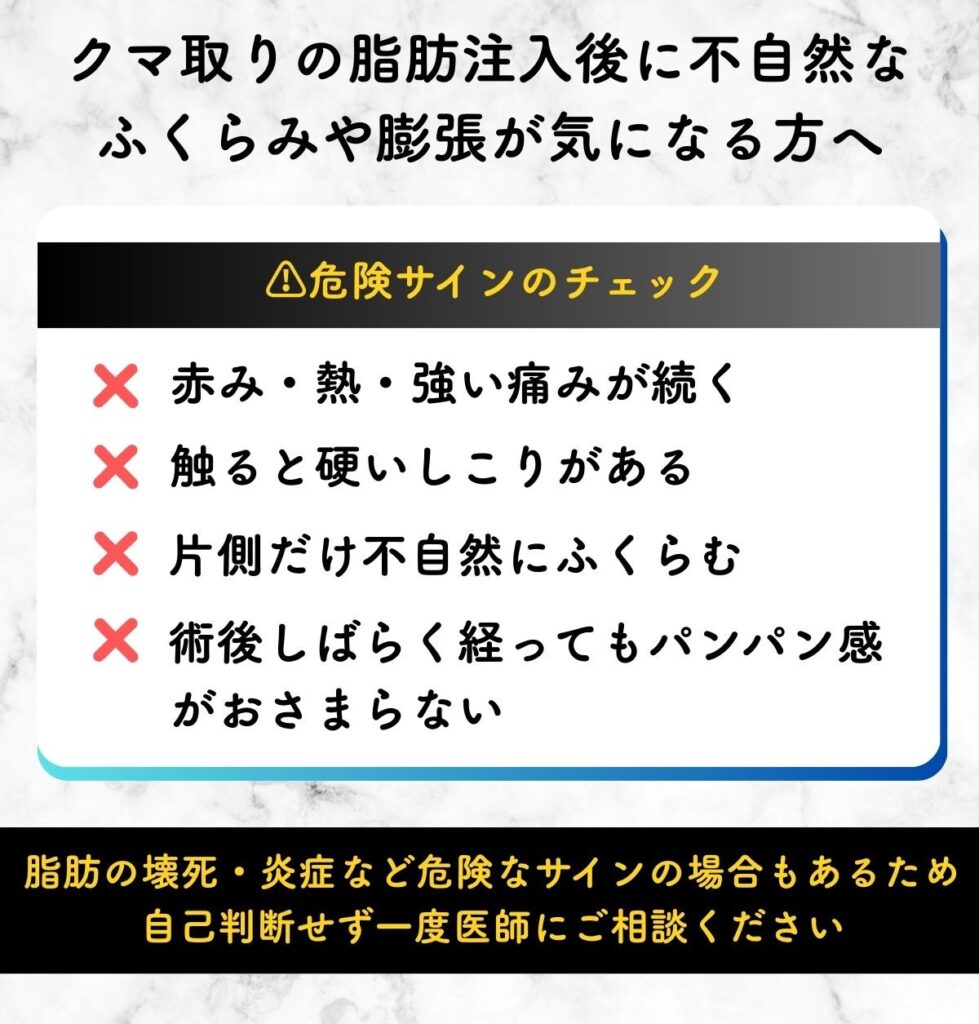 クマ取り 脂肪注入 入れすぎ