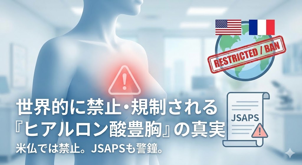 世界的に禁止・規制される「ヒアルロン酸豊胸」