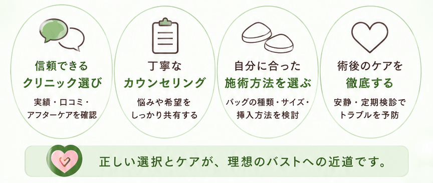 豊胸のやり直し手術で失敗しないためのポイント